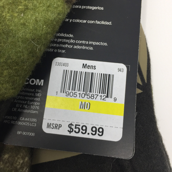 Under Armour UA SpeedFreak Wool Camo Gloves Size M - Picture 3 of 3